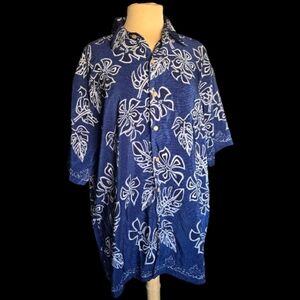 Extreme Gear Blue Island Men's Button Down Shirt Xl